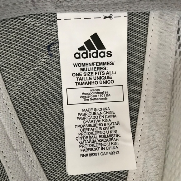 NWT Adidas Baseball Cap Mesh Back Hat Dark Navy Blue Grey White Athletic Unisex - Picture 12 of 15